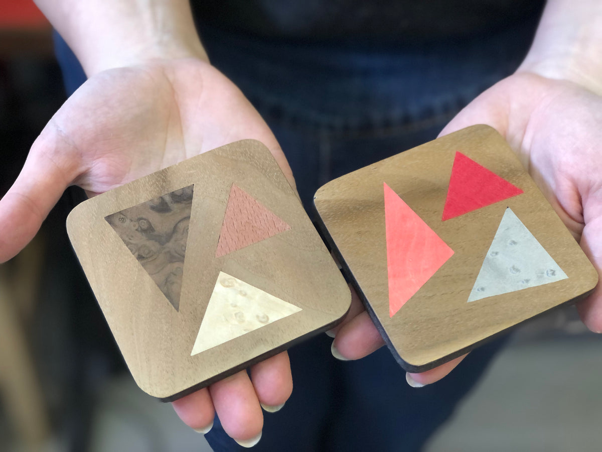 Réalisez vos dessous de verre en marqueterie de bois